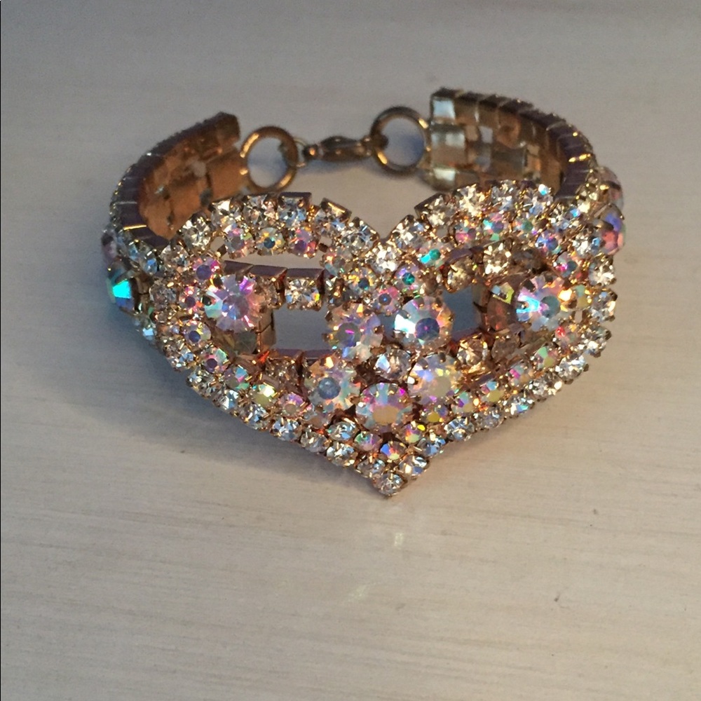 Aurora Borealis Heart Bracelet